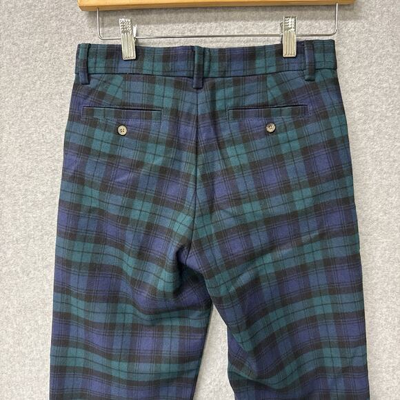 Janie & Jack Boys 12 Blackwatch Plaid Dress Pants Blue Green Coastal Holiday - Picture 5 of 11